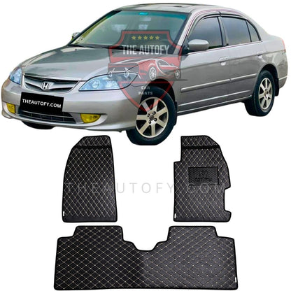 Honda Civic 7D Flat Floor Mats - Model 2001-2006