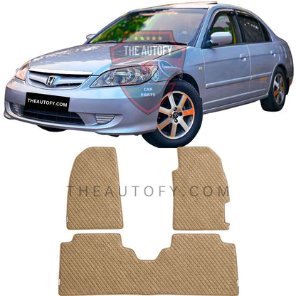 Honda Civic Rexine Floor Mats - Model 2001-2006