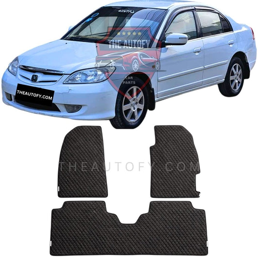 Honda Civic Rexine Floor Mats - Model 2001-2006