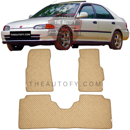 Honda Civic Rexine Floor Mats - Model 1992-1996