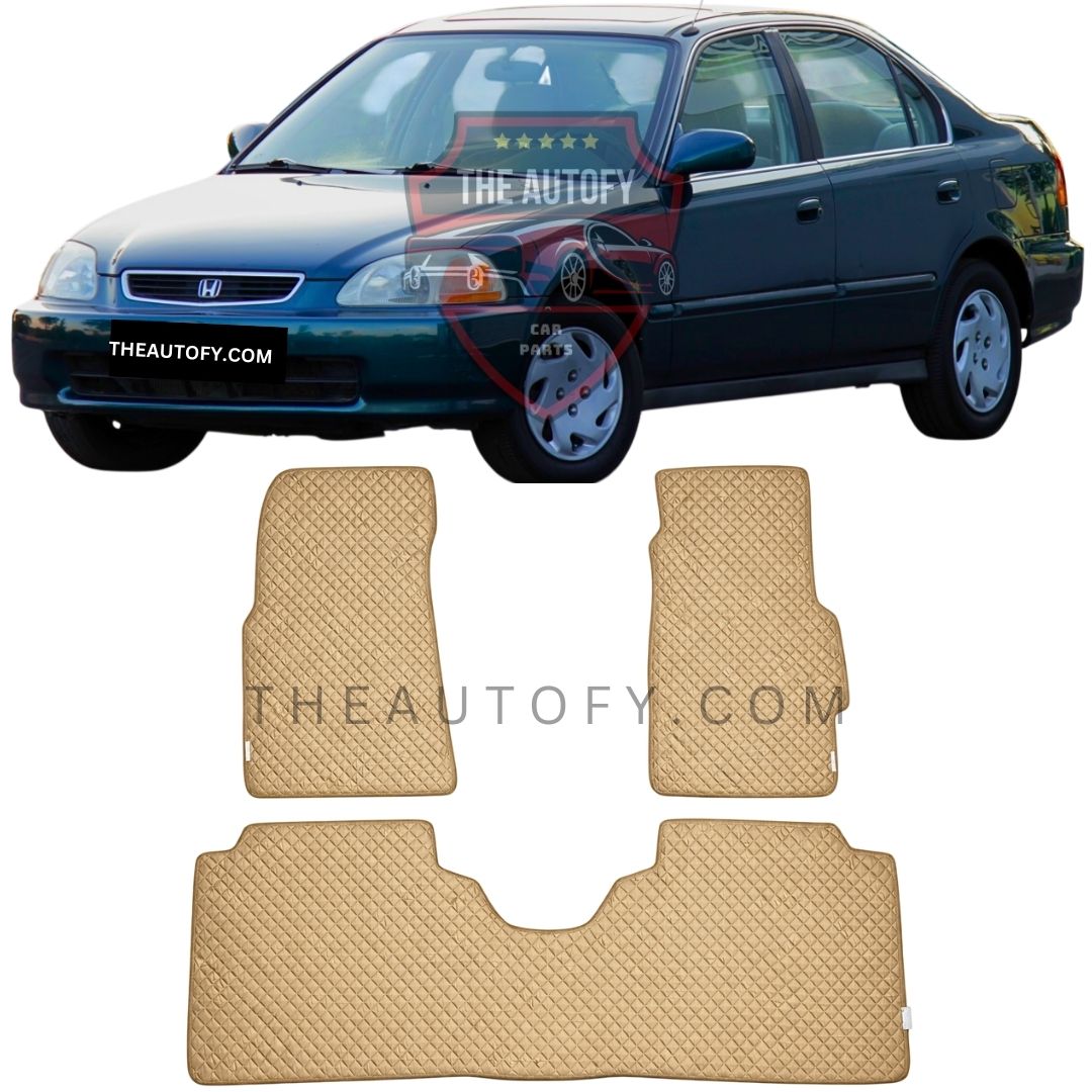 Honda Civic Rexine Floor Mats - Model 1996-2001