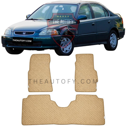 Honda Civic Rexine Floor Mats - Model 1996-2001
