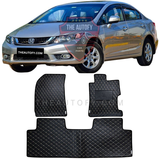 Honda Civic 7D Flat Floor Mats - Model 2012-2016