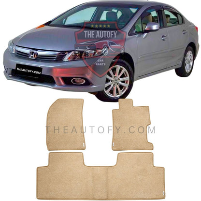 Honda Civic Premium Carpet Floor Mats - Model 2012-2016