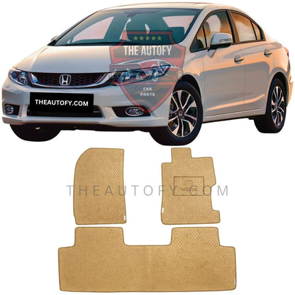 Honda Civic Rexine Floor Mats - Model 2012-2016