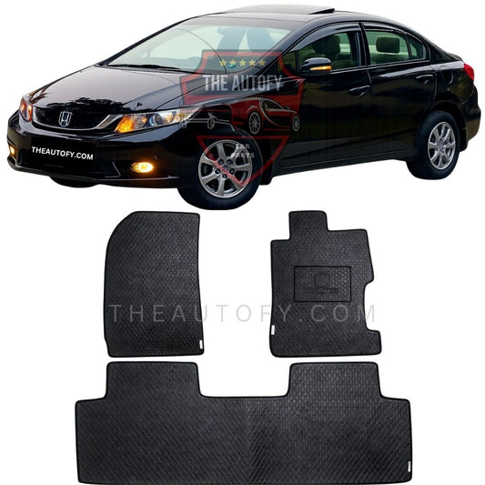 Honda Civic Rexine Floor Mats - Model 2012-2016