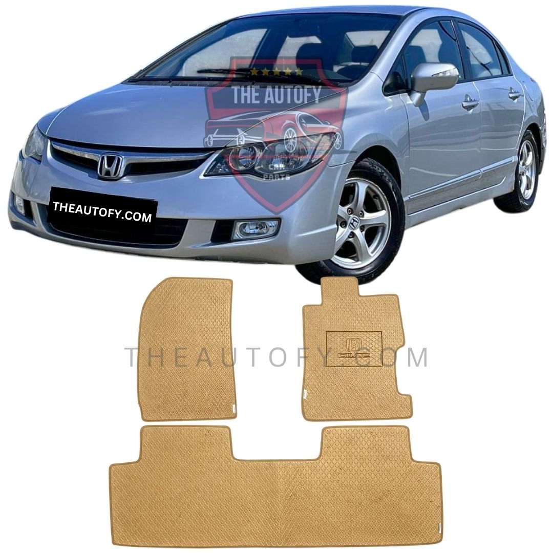 Honda Civic Rexine Floor Mats - Model 2006-2012