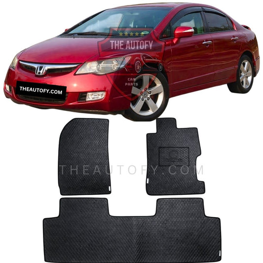 Honda Civic Rexine Floor Mats - Model 2006-2012