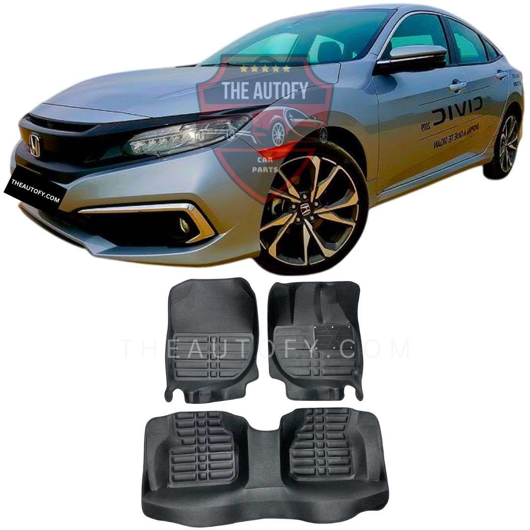 Honda Civic Floor Mats - Model 2016-2022 - THEAUTOFY.COM