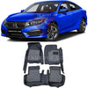 HondaCivicX10thGenPremiumLuxuryDiamond9DCustomFitGrassFloorMatsBlack