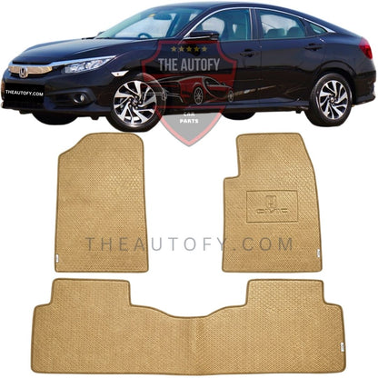 Honda Civic Rexine Floor Mats - Model 2016-2022