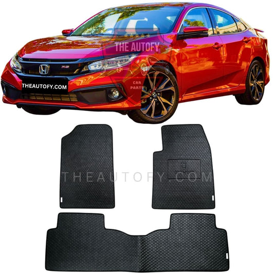 Honda Civic Rexine Floor Mats - Model 2016-2022