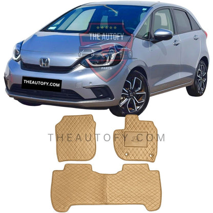 HondaFitJazz4thGen7DFlatFloorMats-Beige