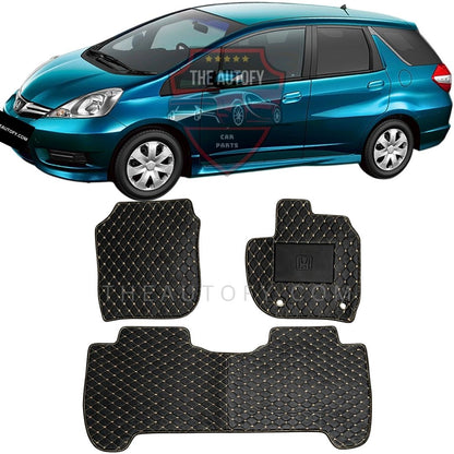 HondaFitJazzShuttle7DFlatFloorMats-Black