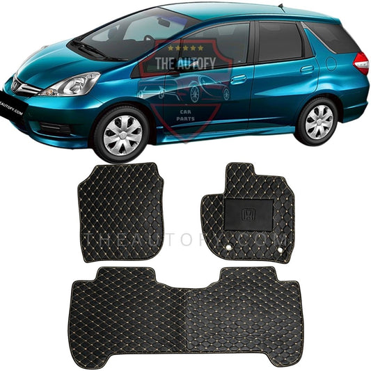 Honda Fit Shuttle 7D Flat Floor Mats - Model 2011-2015