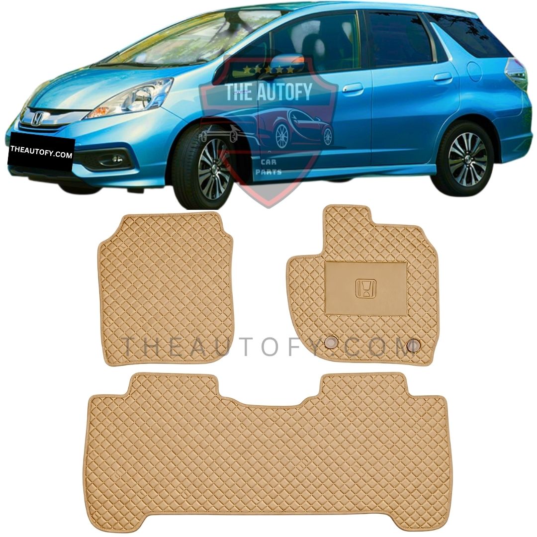 Honda Fit Shuttle Rexine Floor Mats - Model 2011-2015