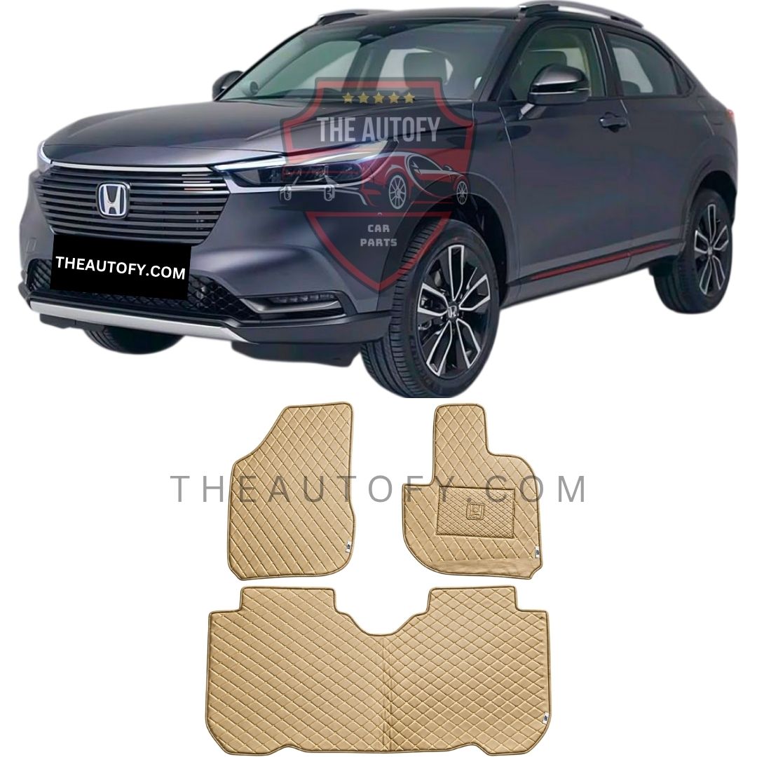 HondaHRV7DFlatFloorMatsSetBeige