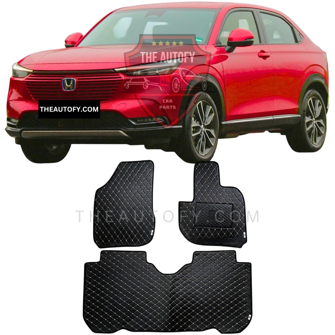 HondaHRV7DFlatFloorMatsSetBlack