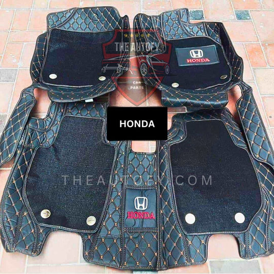 HondaVezelHRVPremiumLuxuryDiamond9DCustomFitGrassFloorMatsBlack