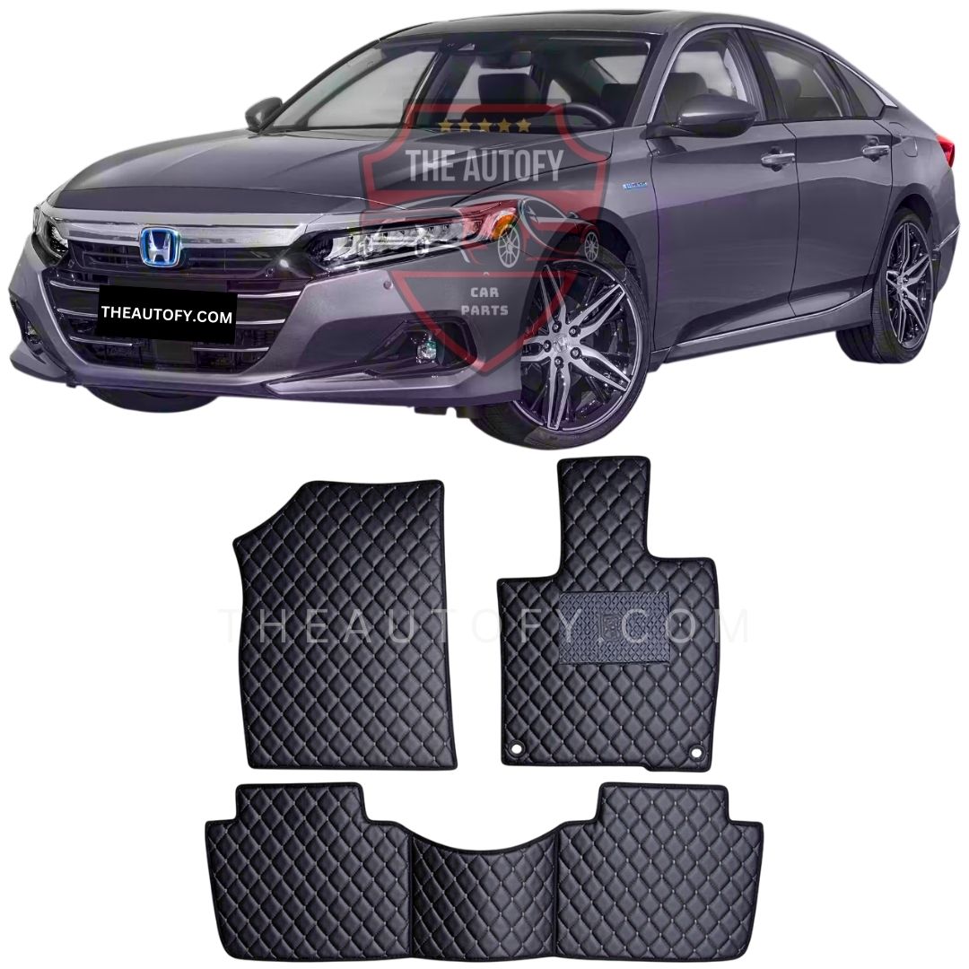 Honda Accord 7D Flat Floor Mats - Model 2019-2023