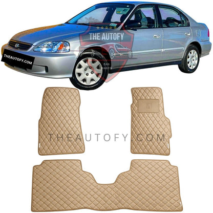 Honda Civic 7D Flat Floor Mats - Model 1996-2001