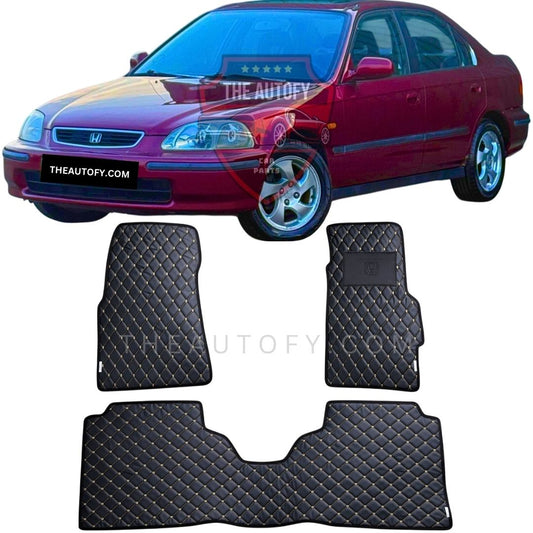 Honda Civic 7D Flat Floor Mats - Model 1996-2001
