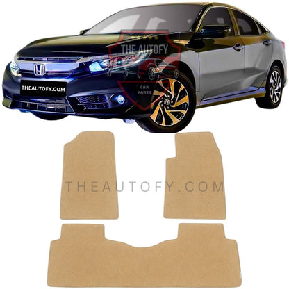 Honda Civic Premium Carpet Floor Mats - Model 2016-2022
