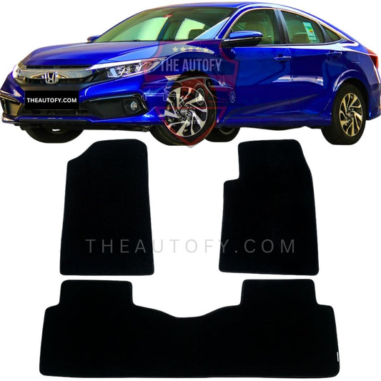Honda Civic Premium Carpet Floor Mats - Model 2016-2022