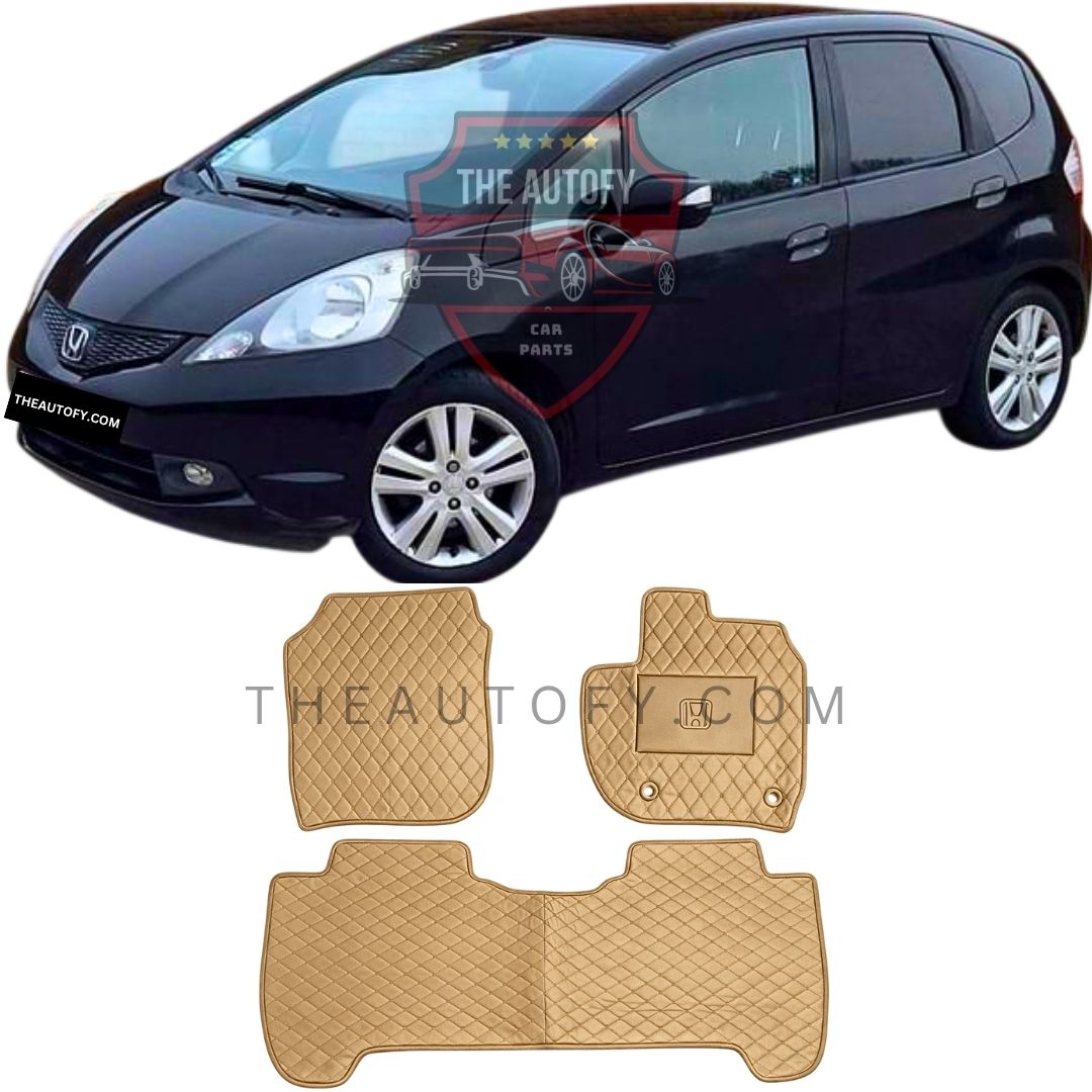 Honda Fit 7D Flat Floor Mats - Model 2007-2013