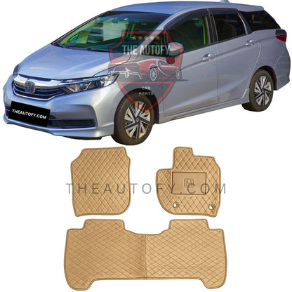Honda_Fit_Jazz_Shuttle_7D_Flat_Rexine_Floor_Mats_Set_-_Beige