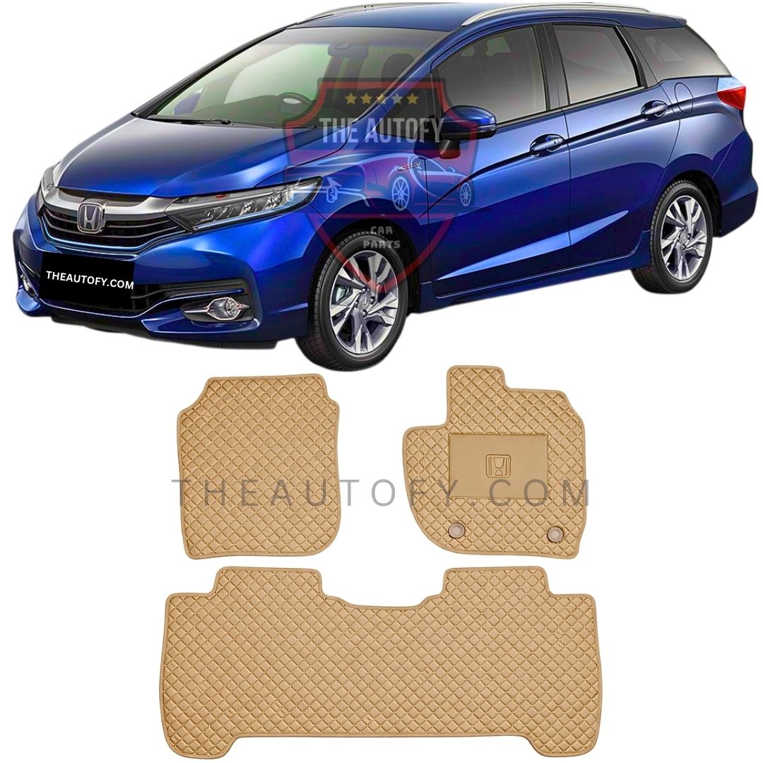 Honda Fit Shuttle Rexine Floor Mats - Model 2015-2022