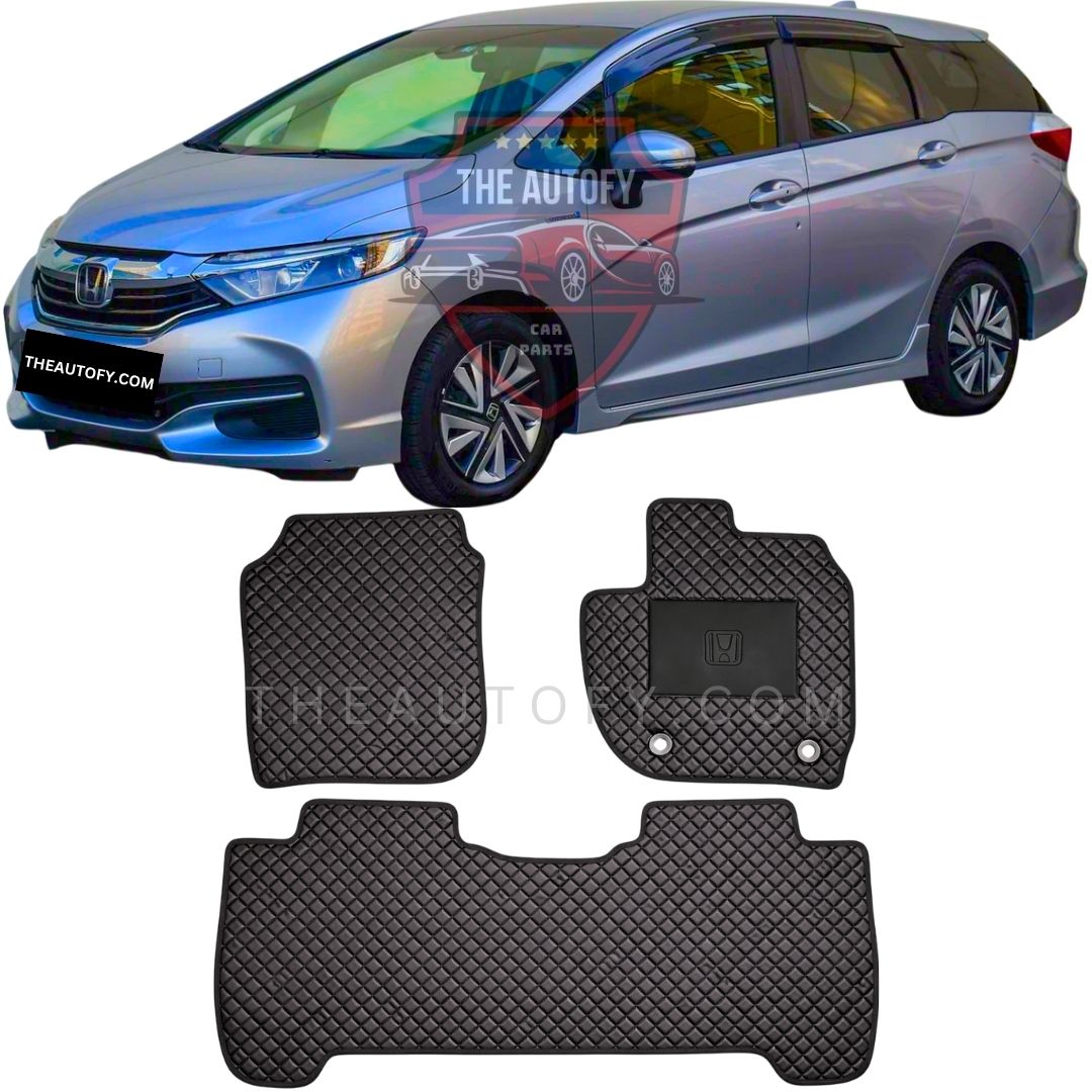 Honda Fit Shuttle Rexine Floor Mats - Model 2015-2022