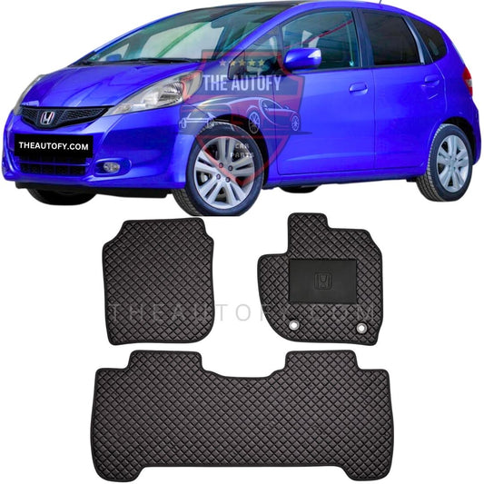 Honda Fit Rexine Floor Mats - Model 2007-2013
