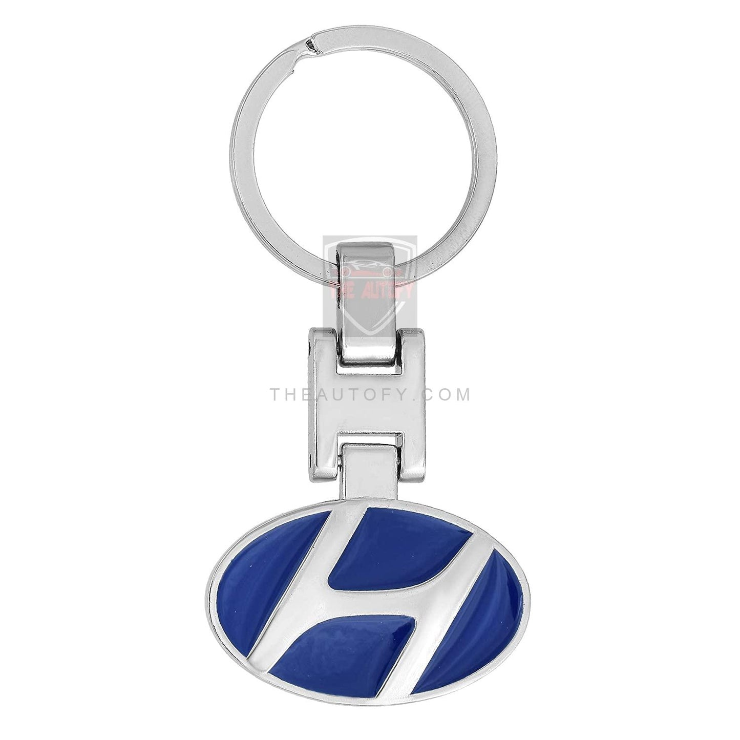 Hyundai Logo Metal Keychain Keyring - Blue