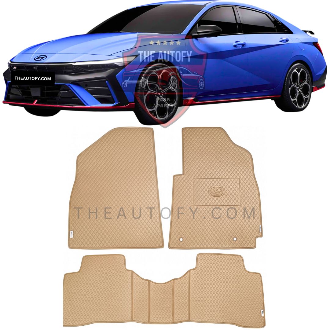 Hyundai Elantra Rexine Floor Mats - Model 2024-2026
