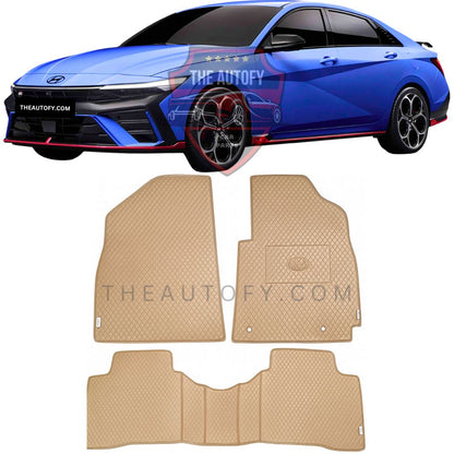 Hyundai Elantra Rexine Floor Mats - Model 2024-2026