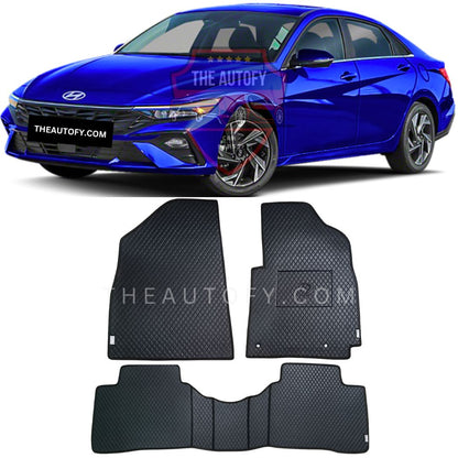 Hyundai Elantra Rexine Floor Mats - Model 2024-2026