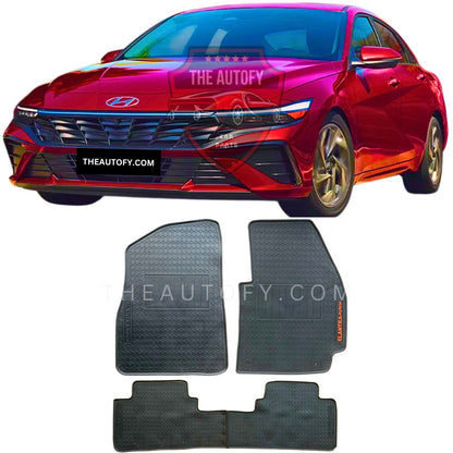 Hyundai Elantra Latex Rubber Floor Mats - Model 2024-2026