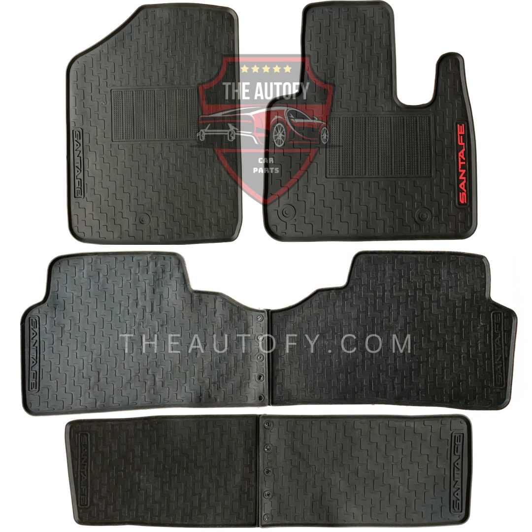 Hyundai Santa Fe Latex Rubber Floor Mats - Model 2024-2026