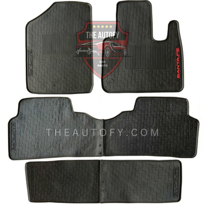 Hyundai Santa Fe Latex Rubber Floor Mats - Model 2024-2026