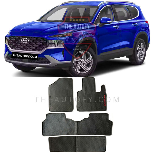 Hyundai Santa Fe Latex Rubber Floor Mats - Model 2024-2026