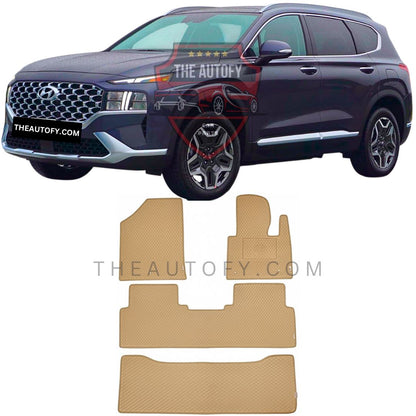 Hyundai Santa Fe Rexine Floor Mats - Model 2024-2026