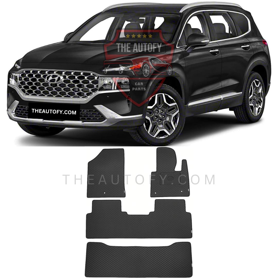 Hyundai Santa Fe Rexine Floor Mats - Model 2024-2026