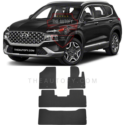 Hyundai Santa Fe Rexine Floor Mats - Model 2024-2026
