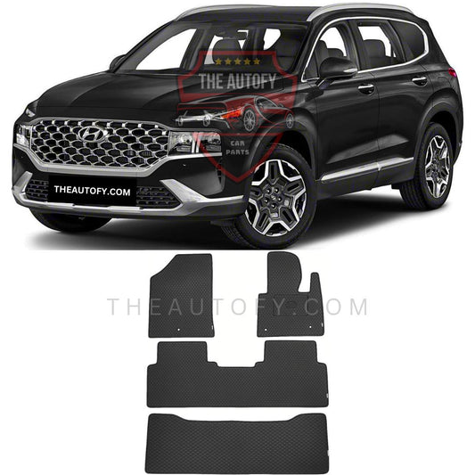 Hyundai Santa Fe Rexine Floor Mats - Model 2024-2026
