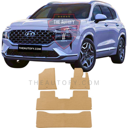 Hyundai Santa Fe Premium Carpet Floor Mats - Model 2024-2026