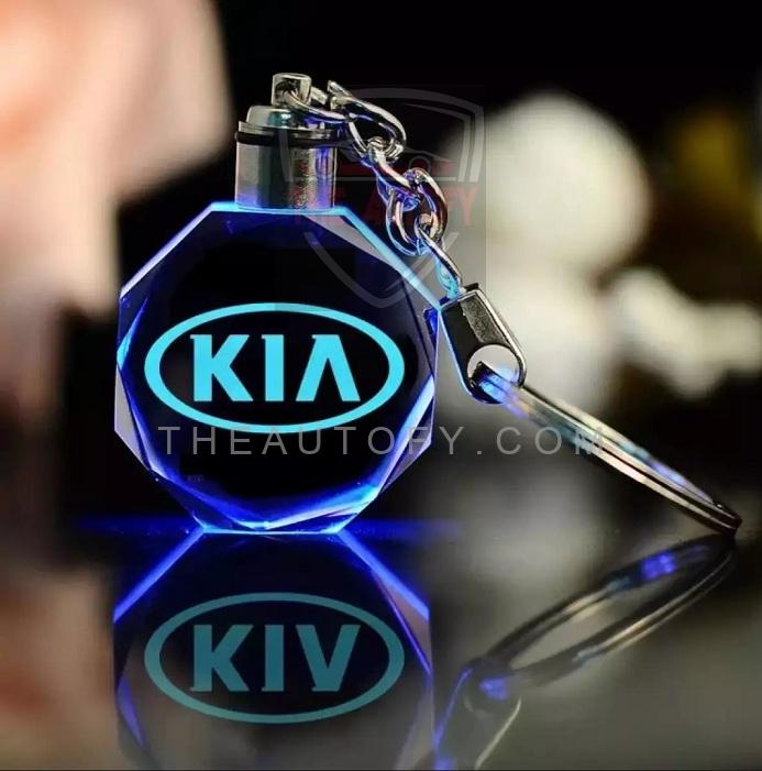 KIA Logo LED Crystal Key Chain Keyring