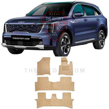 Kia Sorento 7D Flat Floor Mats - Model 2025-2026