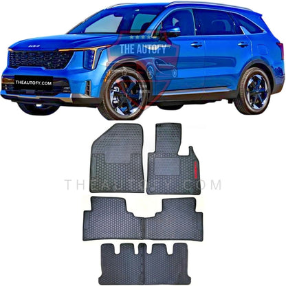 Kia Sorento Latex Rubber Floor Mats - Model 2025-2026