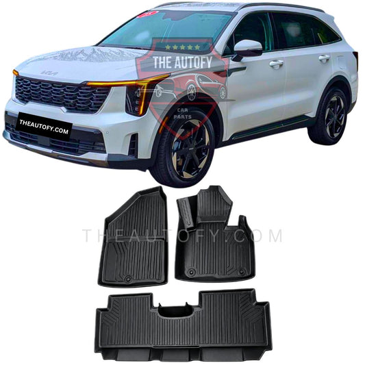 Kia Sorento TPE Floor Mats 3pcs - Model 2025-2026